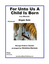 For Unto Us A Child Is Born Organ sheet music cover